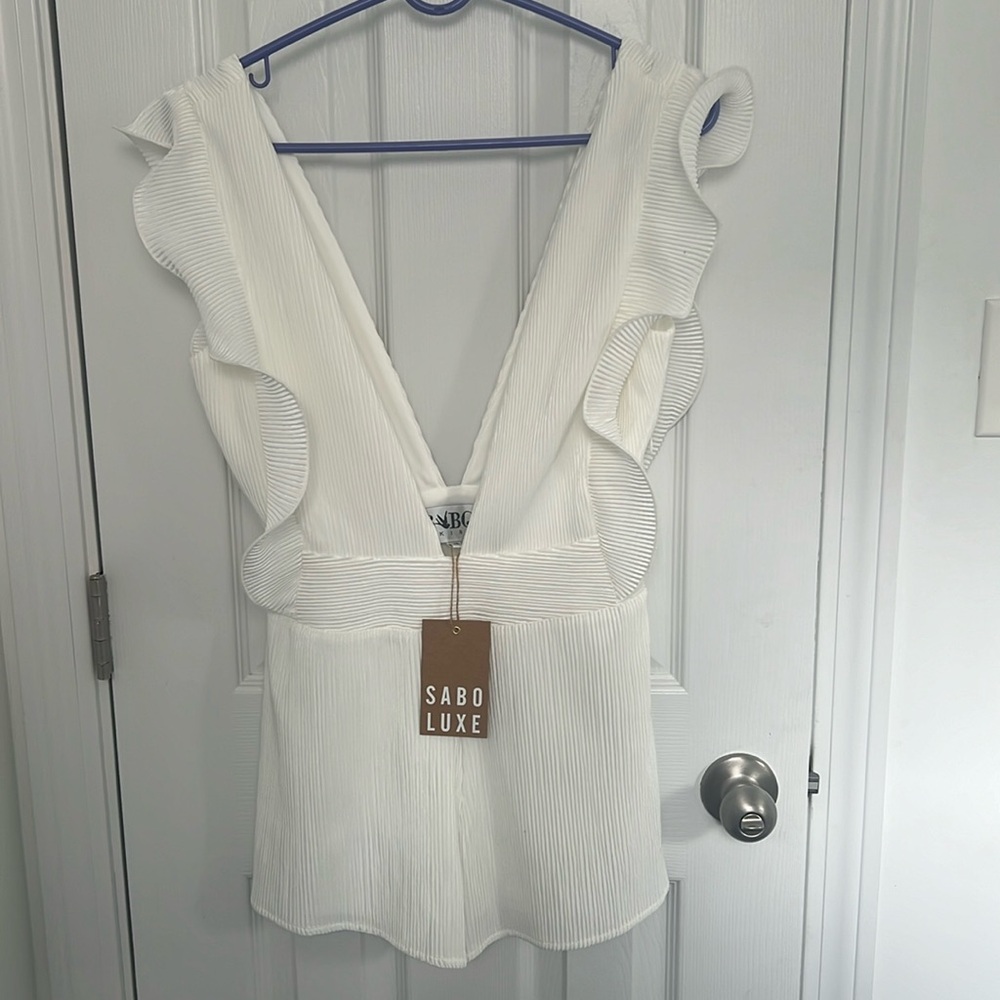 Sabo Luxe white romper!